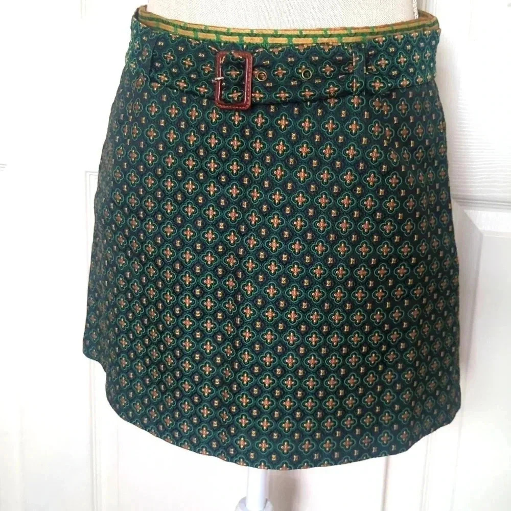 Urban Outfitters Green Peggy Jacquard Mini Skirt - Picture 4 of 6